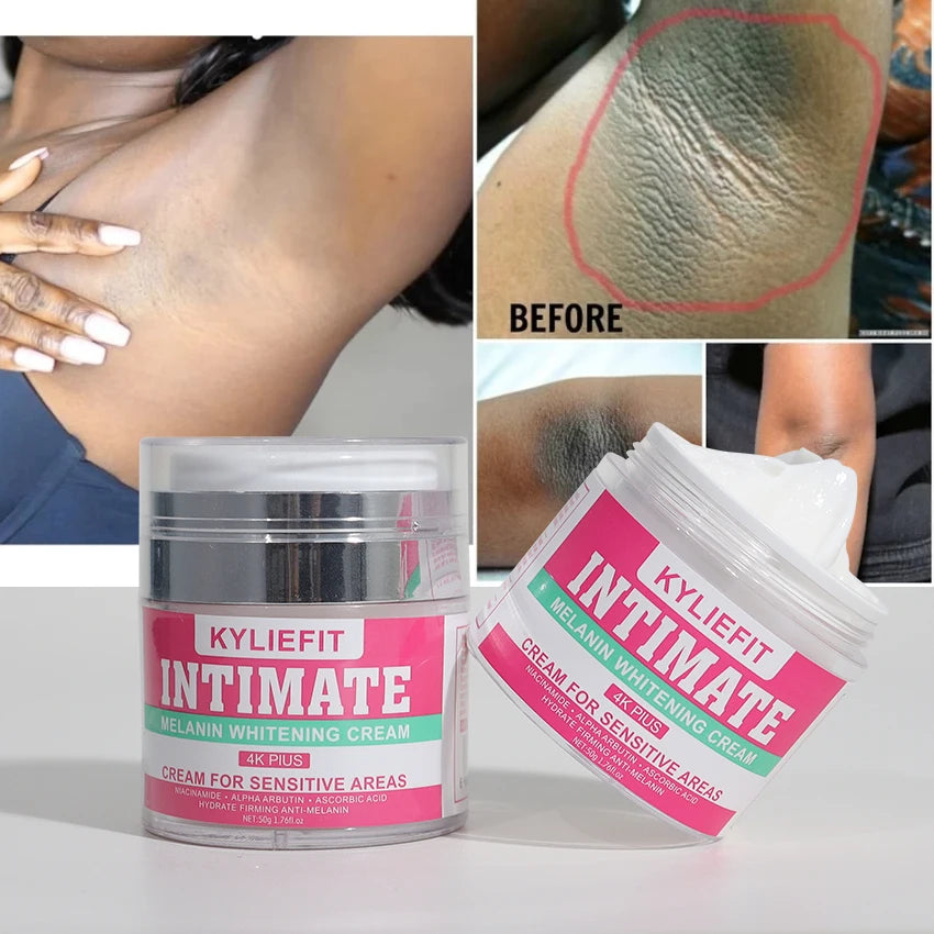 Private Label Underarm Whitening Cream Vitamin B5 Glycerin 50g for Lightening Brightening Armpit Knees Elbows All Skin Types