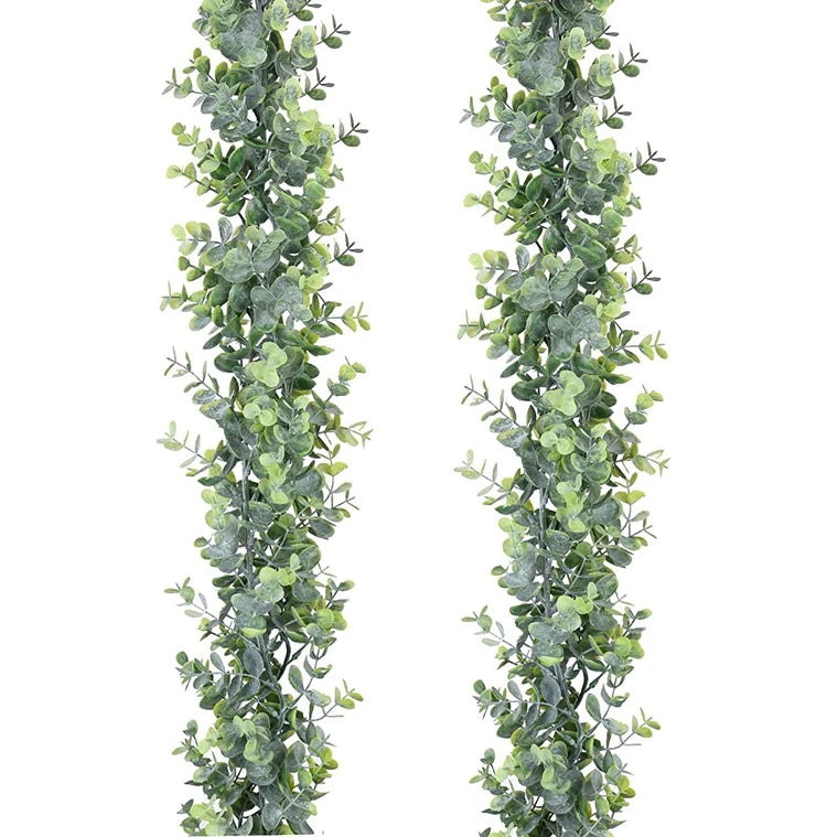 1Pack Faux Eucalyptus Garland Artificial Vines Hanging Greenery for Wedding Backdrop Arch for Christmas & Graduation A502