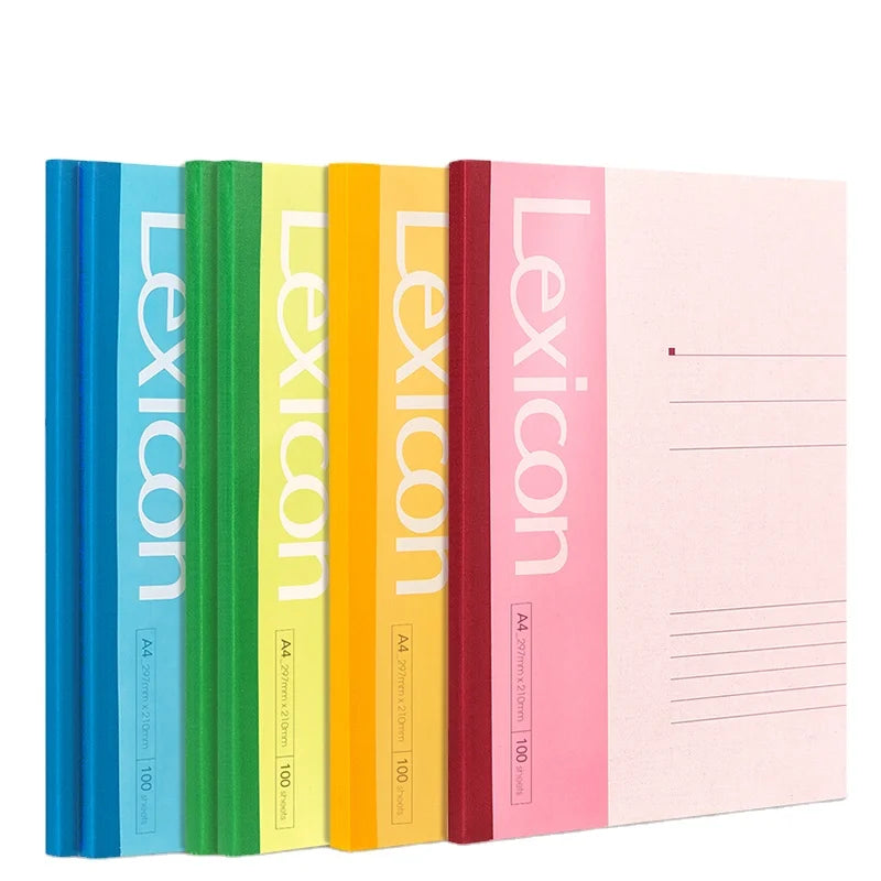 Deli 7660 4 Color Office Soft Cover Notebook A4 100Sheets Students Portable Exercise Book for Gifts 48pcs Per Carton Set