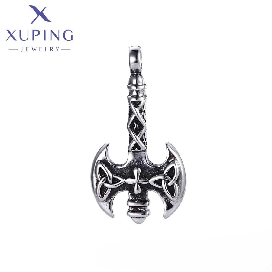 33507 XUPING JEWELRY Black Gun Color Cool Stainless Steel Neutral Custom Fine Fashion Jewelry Pendants Charms