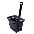 RH-BPR45-8 550*375*680mm 45L Hot Sale square sharp Basket Rolling Shopping Basket Red Color Plastic Shopping Basket