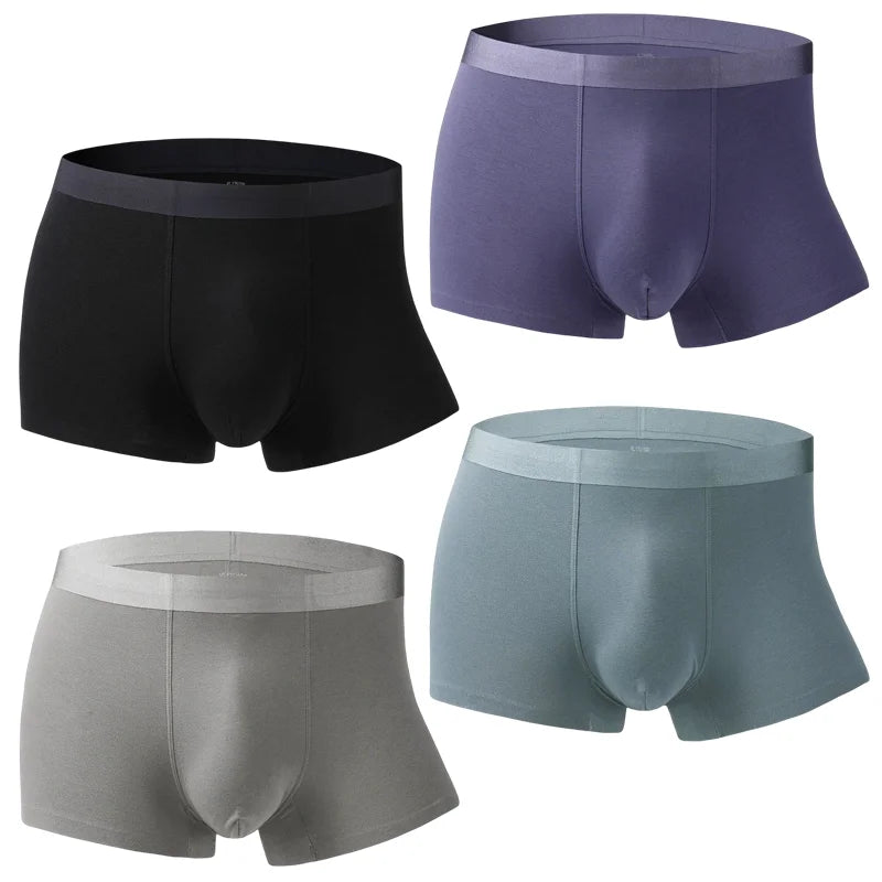 Wholesale Ice Silk Underwear Skin Friendly Color Soft Breathable Heat Dissipation 3D Seamless Shorts Boxer Underwear