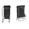 Commercial Restaurant Hotel Stainless Steel Silver Trash Bag Holder with Foot Pedal Garbage Bag Stand