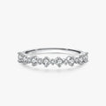 Ailmay Classic 100% 925 Sterling Silver 5A Zirconia Dazzling Simple Stackable Rings for Women Wedding Engagement Jewelry Gift