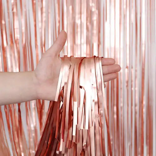 Colorful Fringe Curtains Fashion Holiday Party Decorations Christmas Backdrop Decor