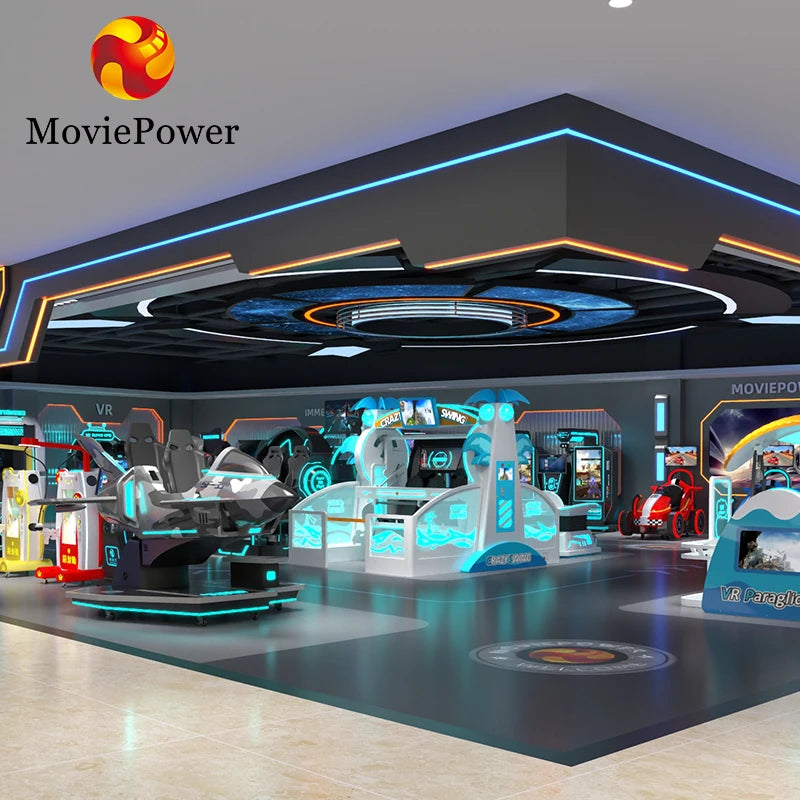 For VR Theme Park Indoor Metal 9D VR Game Machine Simulator for Airport & Adventure Park with CE Certification