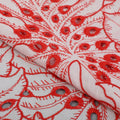 Colorful Perforated Textile Jacquard Floral Eyelet Cotton Knitted Embroidery Fabric Breathable Quick-Dry Wedding Bridal Dress