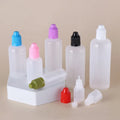30 50 100ml PE Plastic Squeeze Dropper Medicine Liquid Bottles with Transparent Screw Lid Cap