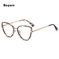 Boyarn New Trendy Eye Glasses Women Cat Eye Blue Light Blocking Eyewear Tr90 Frames Lady Shades