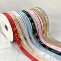 Silk Double Sided Satin Ribbon Polyester Christmas Gift High Quality Customised Custom Width Gift Solid Colour Satin Ribbon