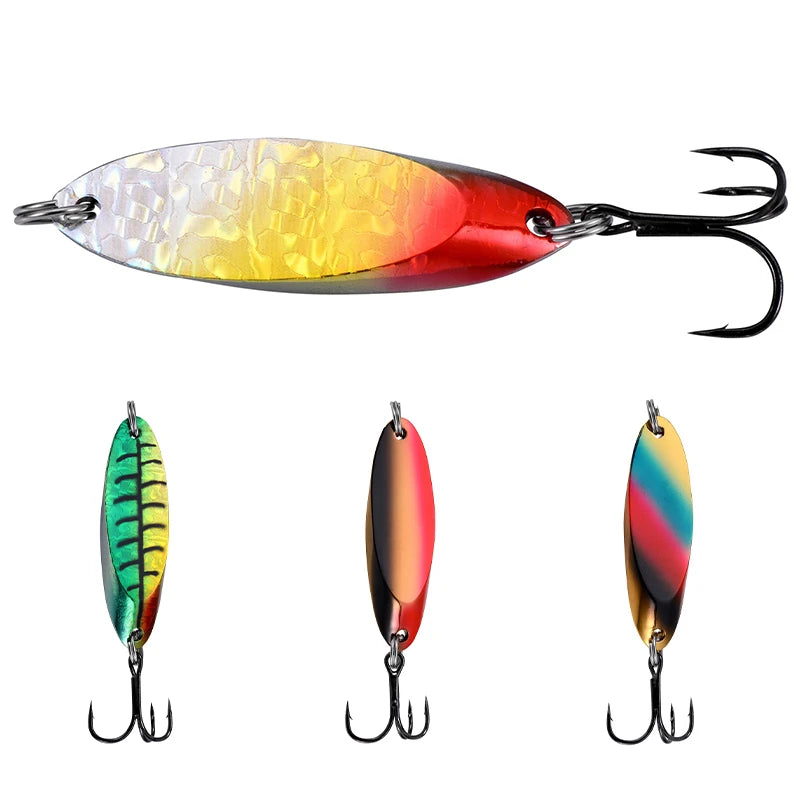 32 Colors 1OZ 65mm Copper Fishing Flutter Spoon Lures Hard Bait Spoon Fishing Bulk