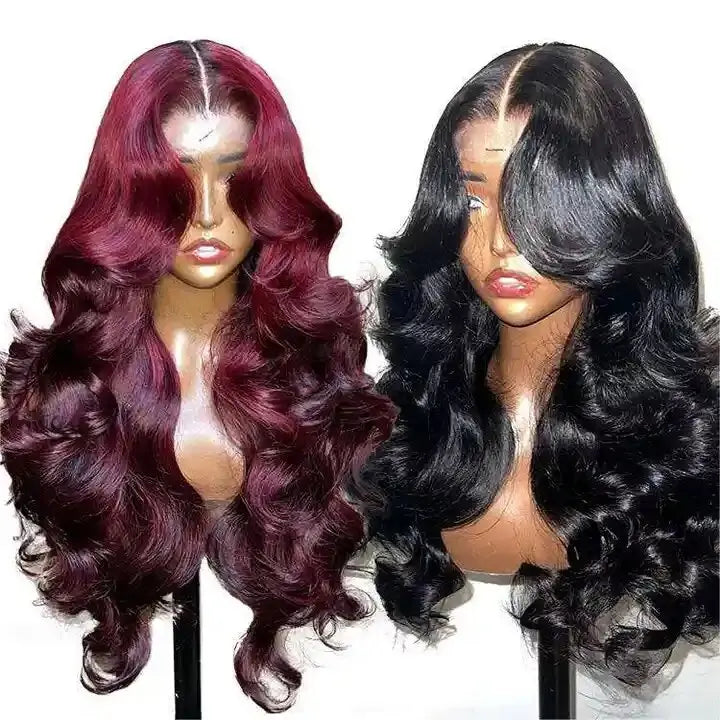 Raw Unprocessed Burmese Virgin Hair HD Lace Full Frontal Wig Glueless Cuticle Aligned 100% Human Hair Deep Wave Wigs for Women