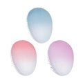 Custom Gradient Color Hair Scalp Brush Detangling Wet and Dry Soft Round Teeth Massage Portable Egg Shape Shampoo Brush Comb