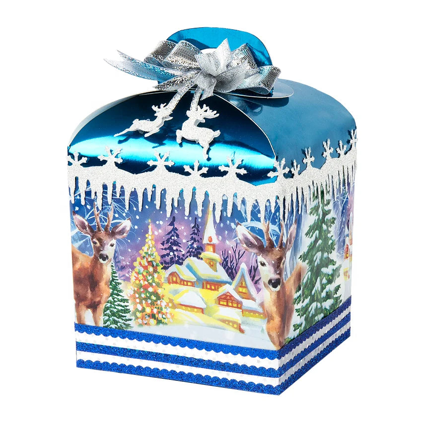 Custom Logo Christmas Kraft Paper Gift Packaging Box Biodegradable Cardboard Clothes Cosmetics Underwear Socks UV Foil Advantage