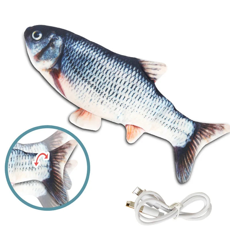 Wholesale Cute Stuffed Soft Plush USB Electric Fish Chew Toy for Cats Pet Product Category