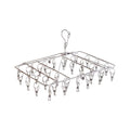 Hot Sales Square Shape Clothes Hanger 52 Pegs Sock Hanger and Stainless Steel Folding Socks Hanger with Peg and Drying Rack