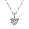 Factory Wholesale Fine Jewelry Genuine S925 Silver Moissanite Heart Pendant Necklace Earring