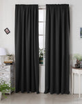 Amity Wholesale 100% Polyester Solid Tape Top Blackout Curtains 95% Blackout Window Curtains for Home Bedroom  Office