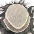 EMEDA I-Lace Silk Top Hair System Natural Straight Indian Remy Human Hair Silk Base Men Toupee