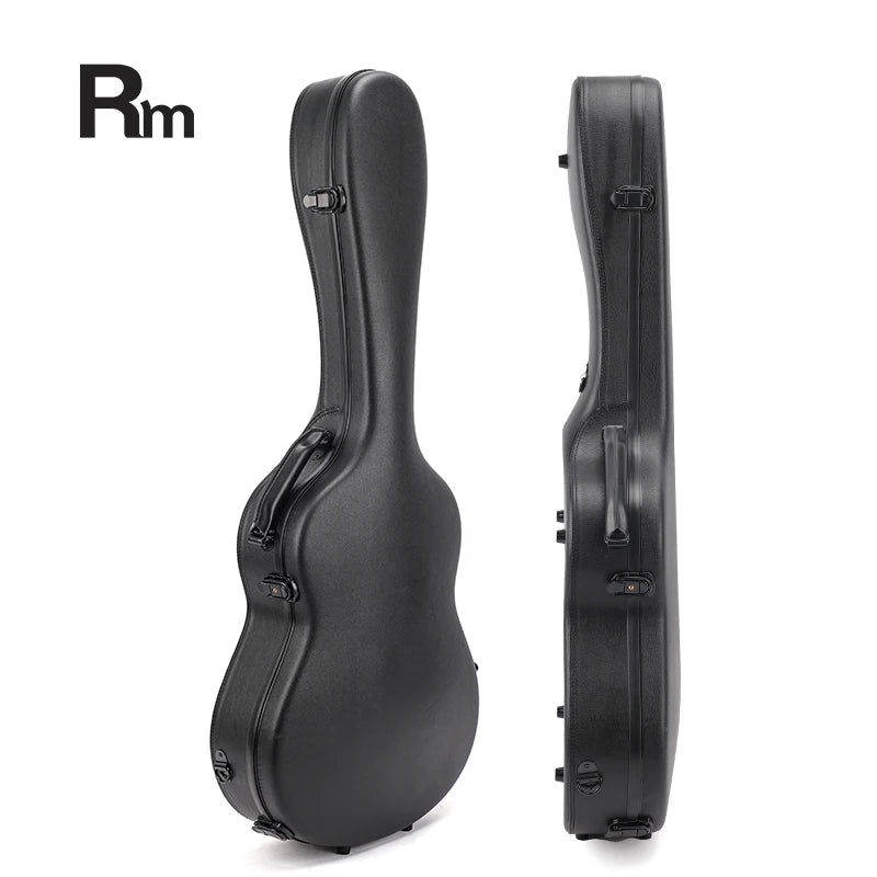 Start77-C RM Real Mission Wooden ABS Fiber Glass Bass Guitar Case 41 Inch Acoustic & 39 Inch Classical Rubber Bag Included