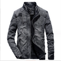 Men's Autumn/winter Jackets Coats Korean Trend Cotton Slim Men's Vintage Denim Jacket