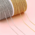 Merryshine Anti Tarnish Handmade DIY Silver Chain Accessory 14k Gold Filled Squashed O-Chain Coil Cadenas De Plata 925 Necklace