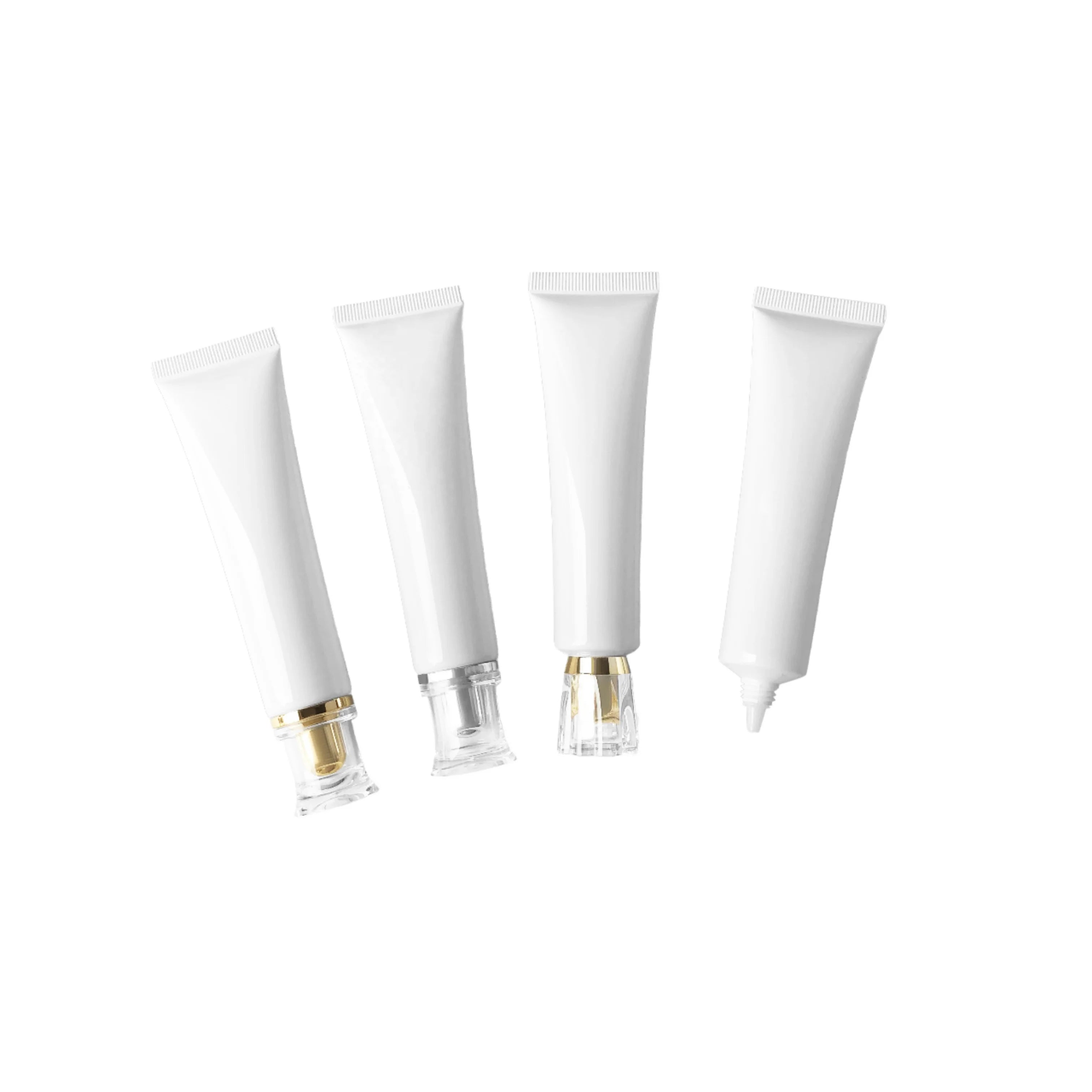 plastic tube for cosmetics packaging pe 100ml white empty soft squeeze pe face cream lotion tube screen printing eye cream tube