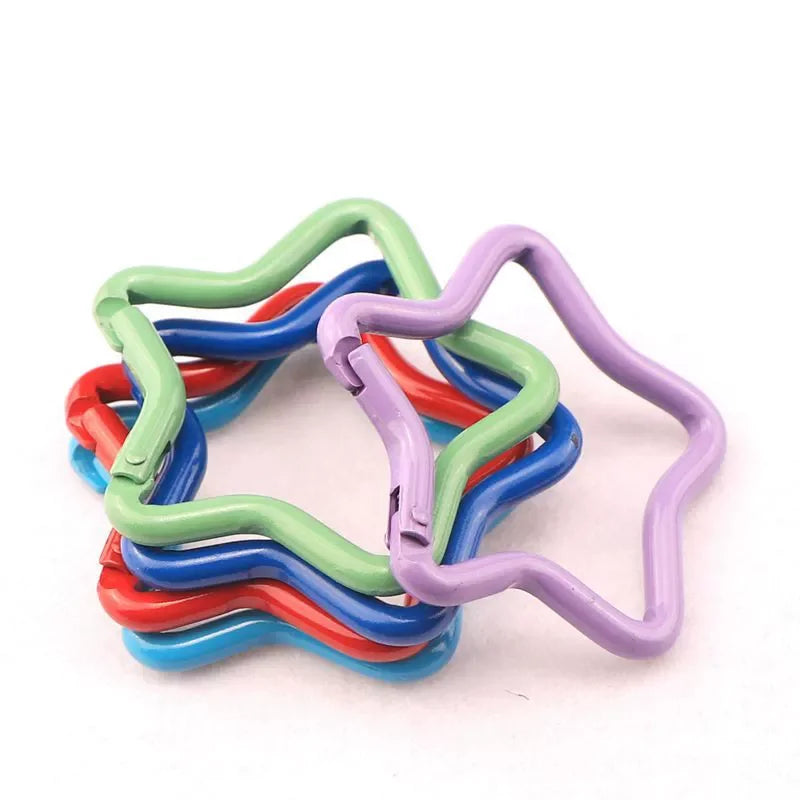 Camping Outdoor Backpack Star Shape Carabiner Aluminum Quick Link Locking Flat karabiner Hanger Hook Buckle
