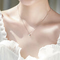 S925 Sterling Silver Necklace Female Collarbone Chain Temperament Water Drop Pendant Necklace