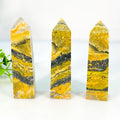 Wholesale Natural Bumblebees Jasper Point Blue heading Crystal Stone Tower crystal crafts for Decoration Gift