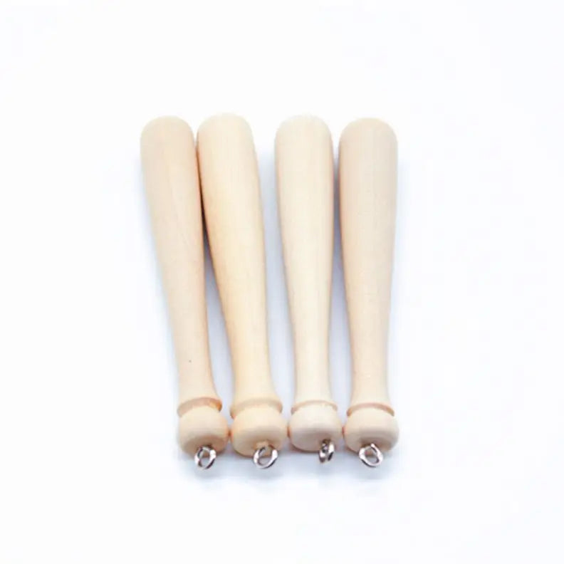 Unfinished Mini Wooden Baseball Bats Unpainted Wood Baseball Bats DIY Baseball Bat Key Chain Blank House Decoration Accessories