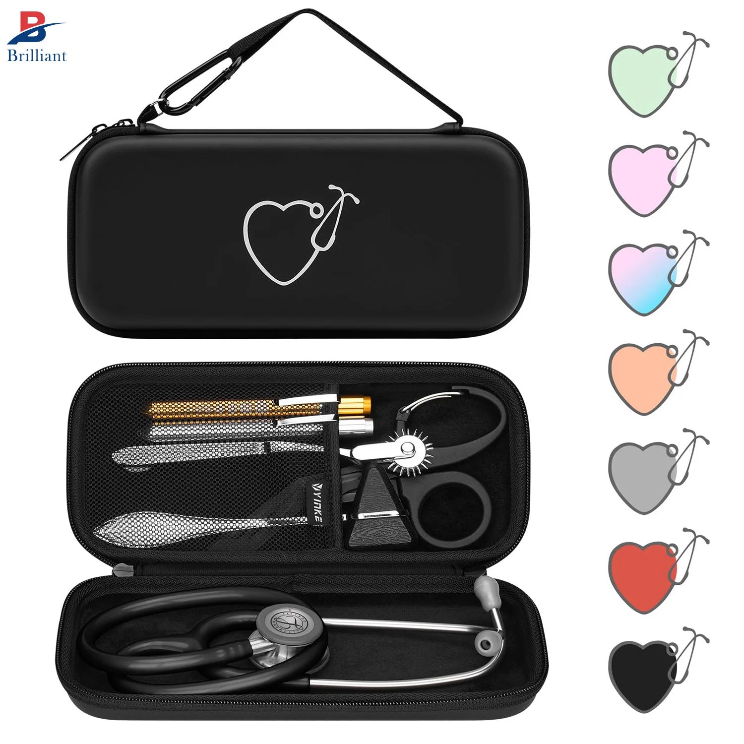 Custom Waterproof Stethoscope EVA Hard Shell Case Travel Carrying Lightweight for Littmann Stethoscope