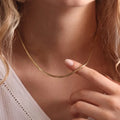 MICCI Women's Trendy 1.5mm Snake Chain Necklace Custom PVD 18k Gold Plated Stainless Steel Wholesale Non Tarnish