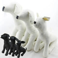 Factory Wholesale Three-Piece Black and White Leather Dog Model Props Solid Pattern Pet Model Sitting for Winter Classic Style