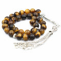 Wholesale Meaningful Muslim Rosary Taisbihah Prayer Beads Arabic Strings 33pcs 10cm Tiger's Eye Strings Gifts for Women