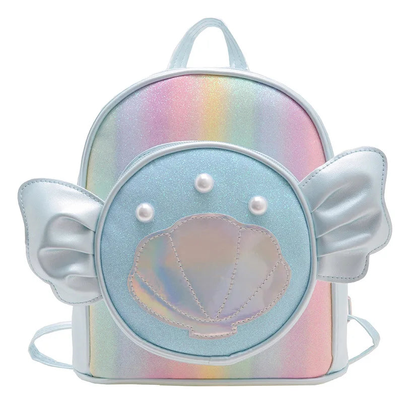 Trendy Cute Shiny Backpack for Girls Princess Kids Sequins Waterproof PU Material Fashion School Bags