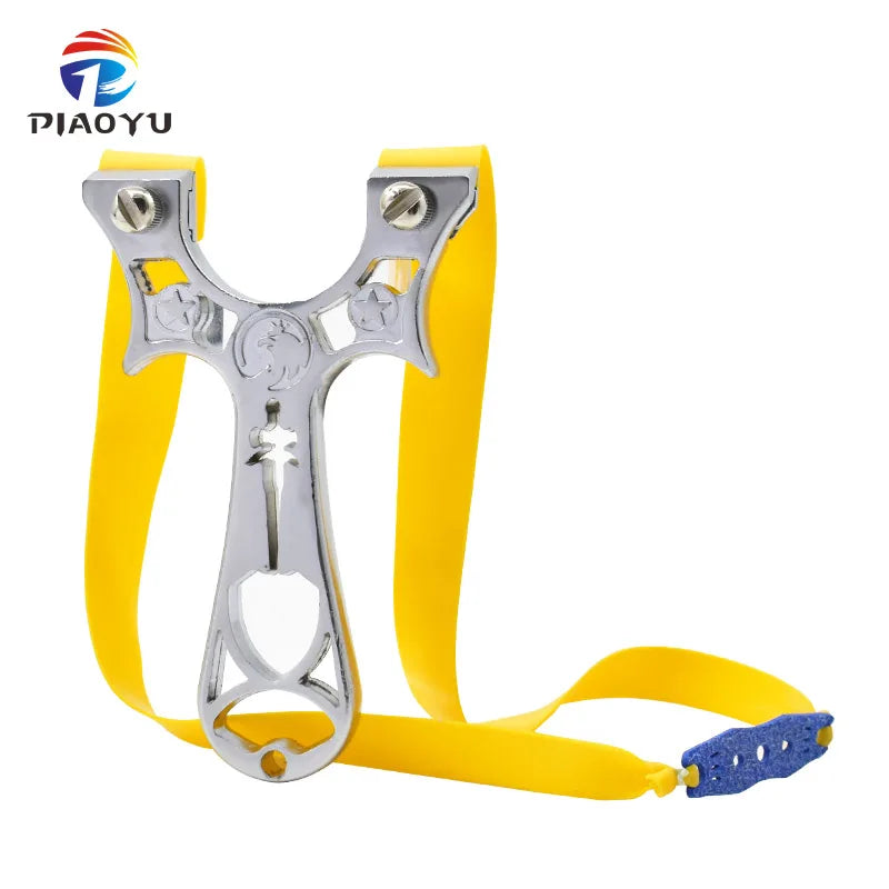 New Alloy Slingshot With Elastic Rubber Band Outdoor Hunting Shooting Accessories for Sling Shot Games