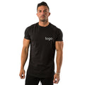 Evertop Men's Gym Sports T-Shirt 95% Cotton 5% Spandex Breathable Knitted Fabric Custom Logo Printing OEM Running T-Shirt