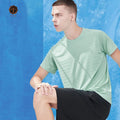 TITI High Quality Elastic Sports Soft Fabric Gym 86% Nylons spandex T-shirts Men's Slim Fit t Shirt