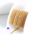 Premium SS6 Chain Trim for Couture Accessories - 2mm Prong Setting with Glass Rhinestones