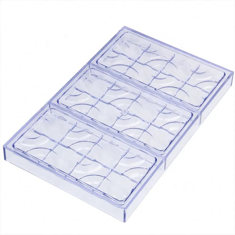 CD Shape 3 Cavity Fondant Cake Candy Moulds 3D Clear Plastic Chocolate Mold for Baking