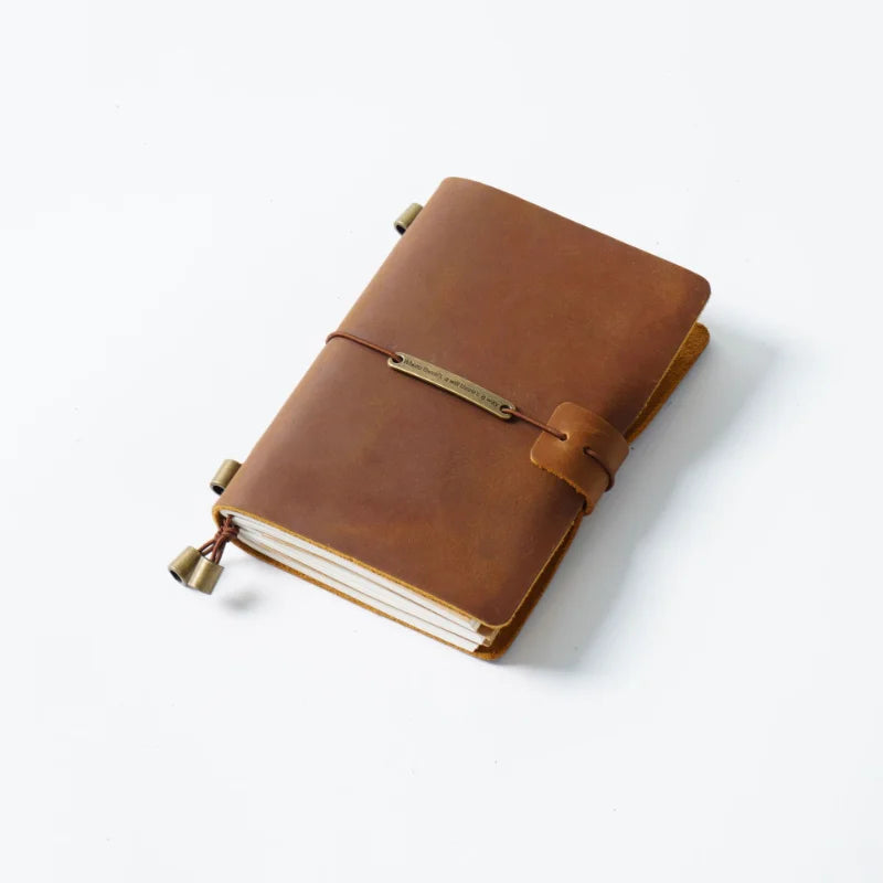 Handmade Genuine Leather Vintage Cowhide Cover Traveler Notebook Elegant Sketchbook Organiser Planner Journal Hardcover Style