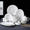 Dishes Plates Bowls Set Nordic Style White Ceramic Dinner Plate Porcelain Dinnerware Hotel Dinner Set Tableware
