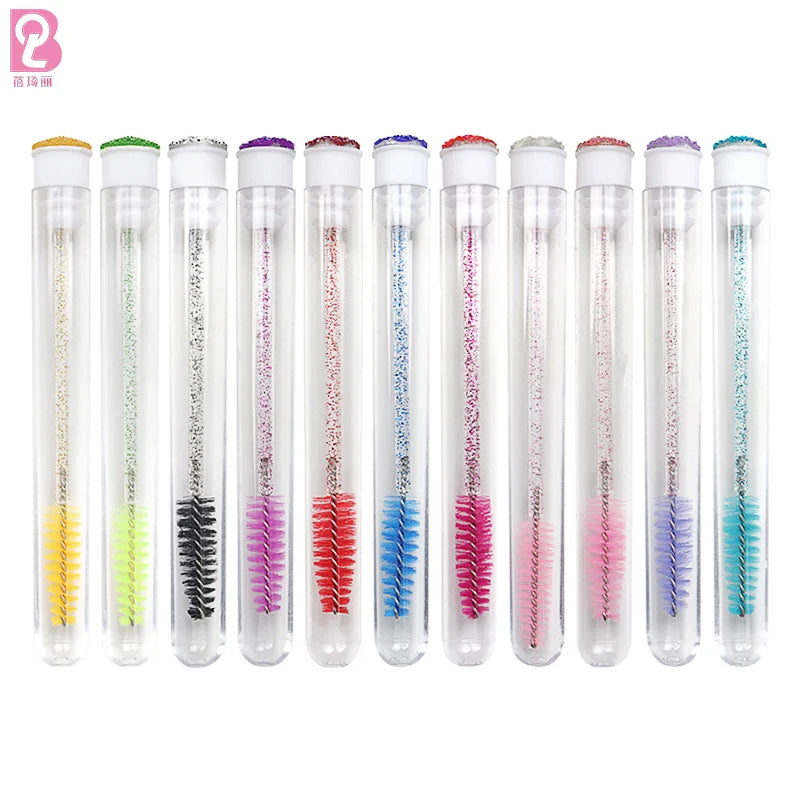 Beiqili Eyelash Brush Lash Wand Tube Brushes Empty Spoolie Eyelash Extension Eyebrow Applicator Supplies Mascara Compatibility
