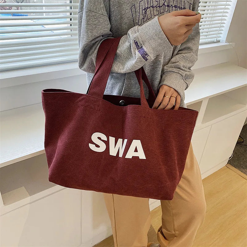 Customized Eco-Friendly Organic Cotton Tote Bag with Logo Women's Shopping Tote Bag for Everyone