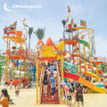 Glassfiber Water Park Equipment with Water Slide for Swimming Pool Slide Glass Fiber Children's Water Park
