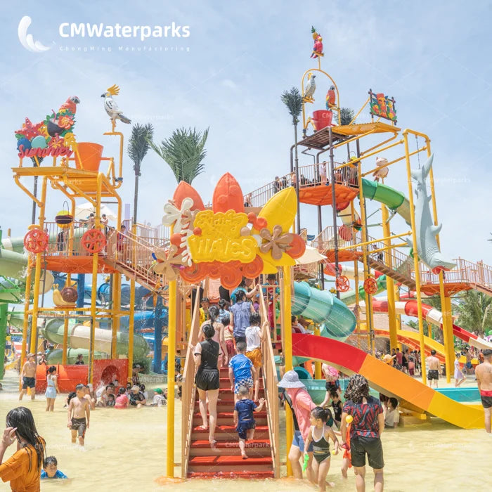 Glassfiber Water Park Equipment with Water Slide for Swimming Pool Slide Glass Fiber Children's Water Park