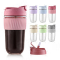 Custom Printed Coloured Silicone Glass Travel Mugs White Sleeve Transparent Glass With Lid