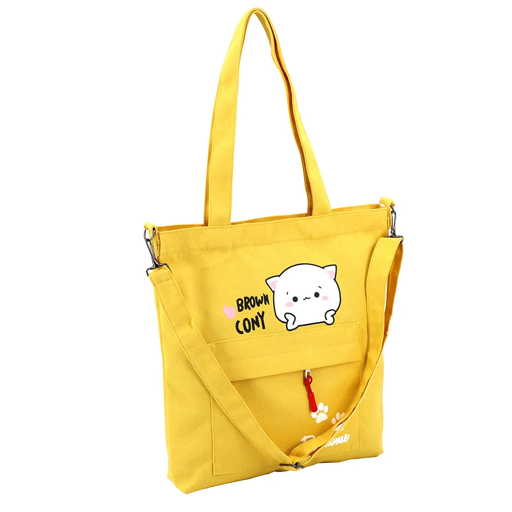 OEM Cotton Tote Bags With Custom Printed Logo Canvas Tote Bag With Pocket Casual Gift Shoulder Tote Shopping Bag for Girls