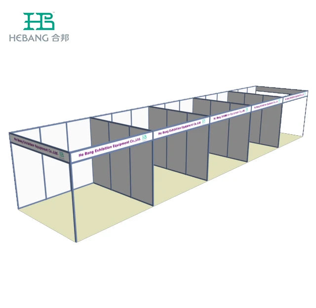 3x3 Standard Modular Aluminum Extrusion Partition Shell Scheme for Trade Show Expo Exhibition Booths